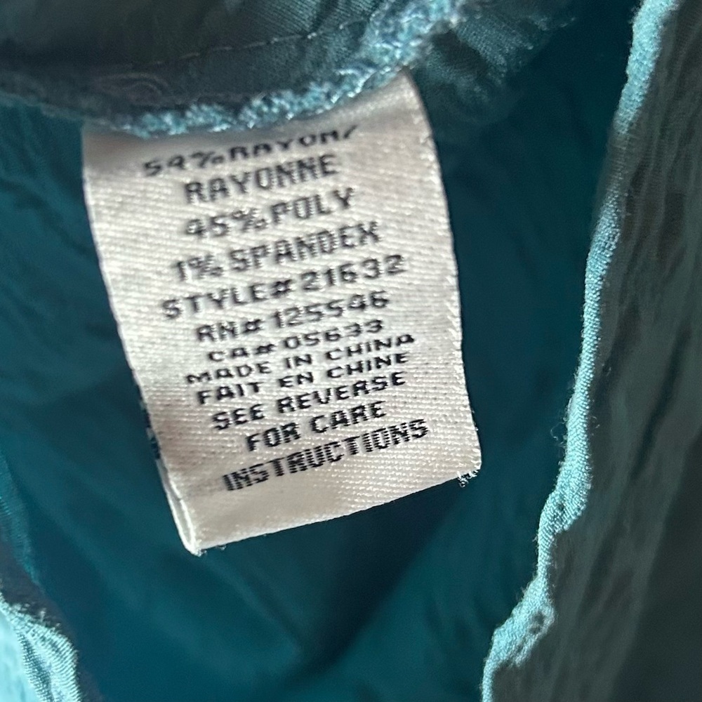 Habitat Teal Textured Long Sleeve Top size small - Picture 6 of 11